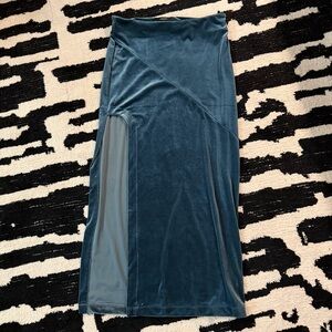 Forever 21 Teal Velvet Skirt